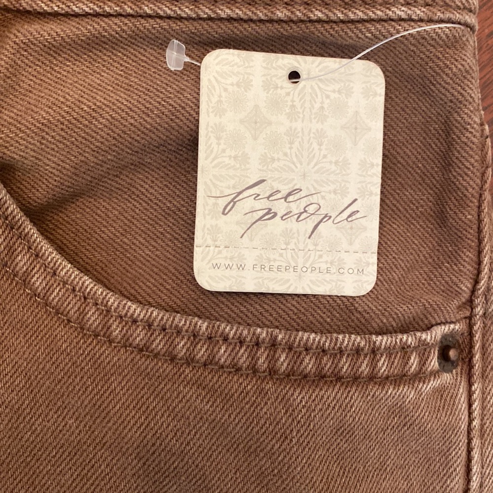 Free People NWT cut off high waisted, washed chocolate shorts. never worn!
